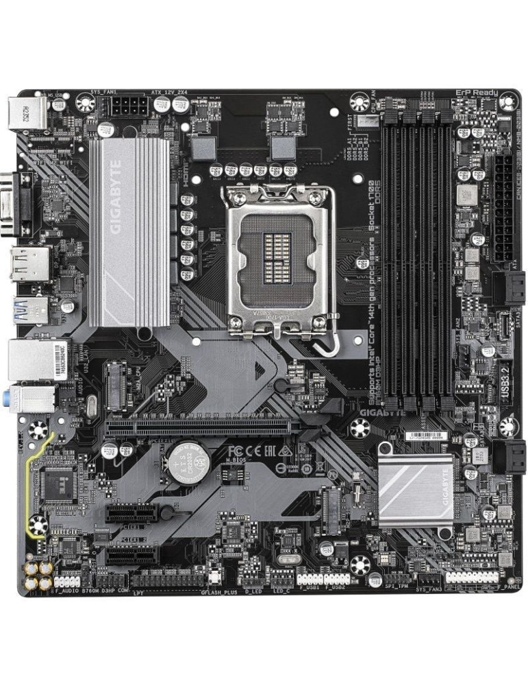Placa Base Gigabyte B760M D3HP Socket 1700/ DDR5/ PCIe 4.0/ Micro ATX