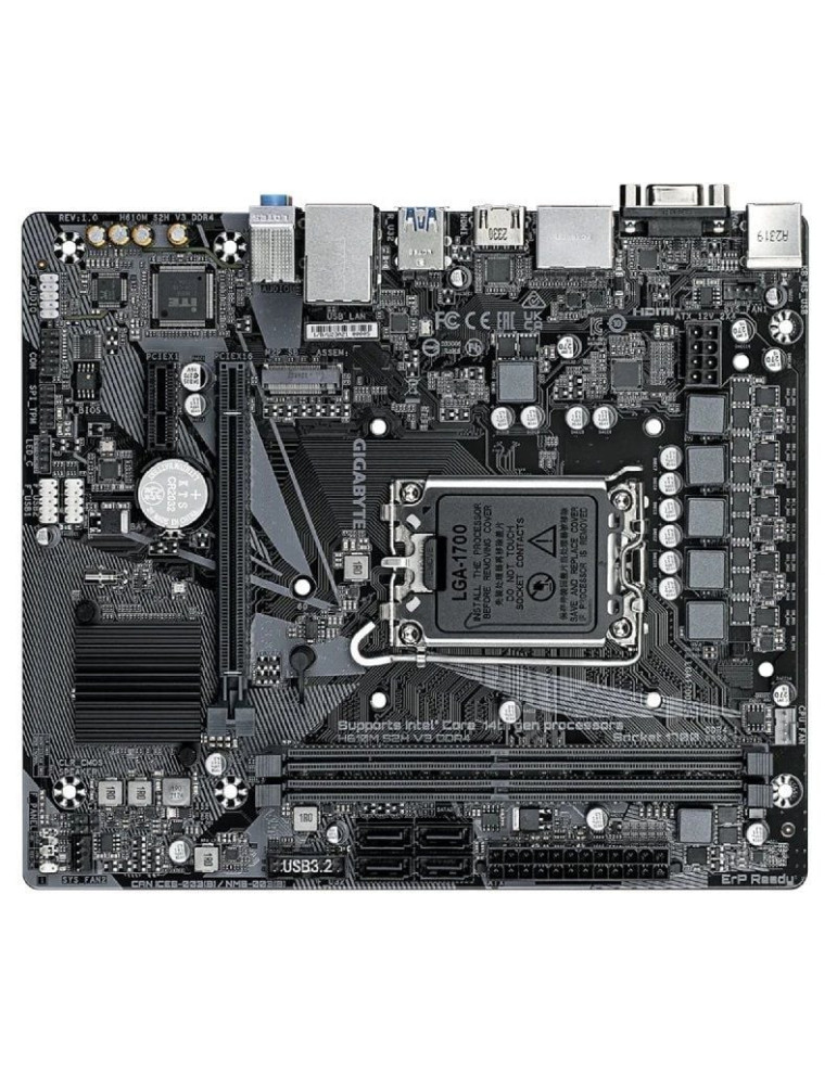 Placa Base Gigabyte H610M S2H V3 DDR4 Socket 1700/ DDR4/ PCIe 4.0/ Micro ATX