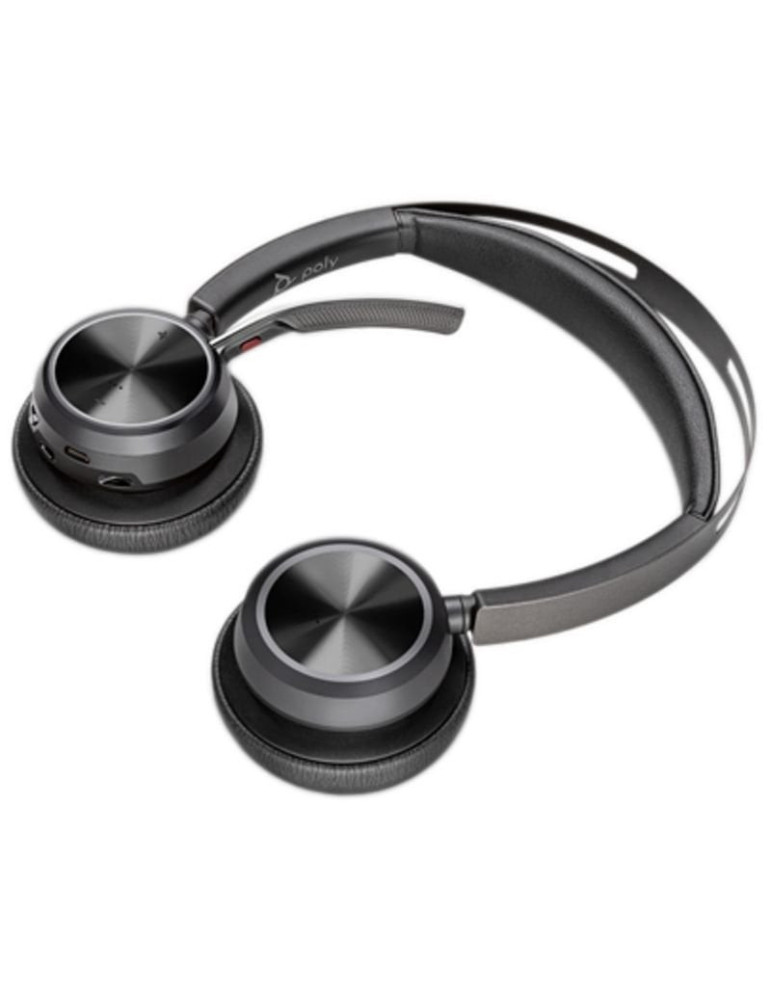 Auriculares Inalámbricos PolyVoyager Focus 2 USB-C-C + Adaptador USB-C/A/ con Micrófono/ Bluetooth/ Negros