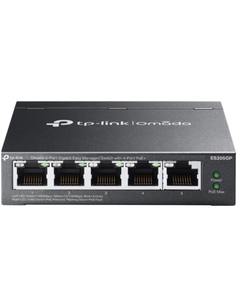 Switch TP-Link Omada ES205GP 5 Puertos/ RJ-45 10/100/1000/ PoE+