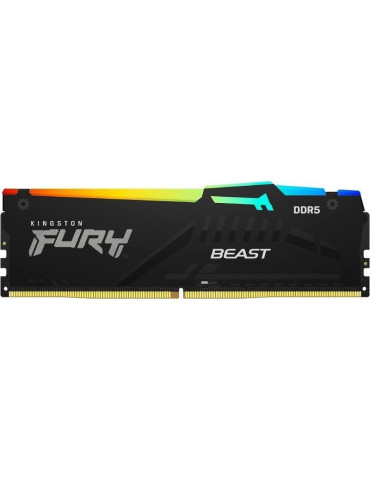 Memoria RAM Kingston FURY Beast RGB 8GB/ DDR5/ 5600MHz/ 1.25V/ CL40/ DIMM