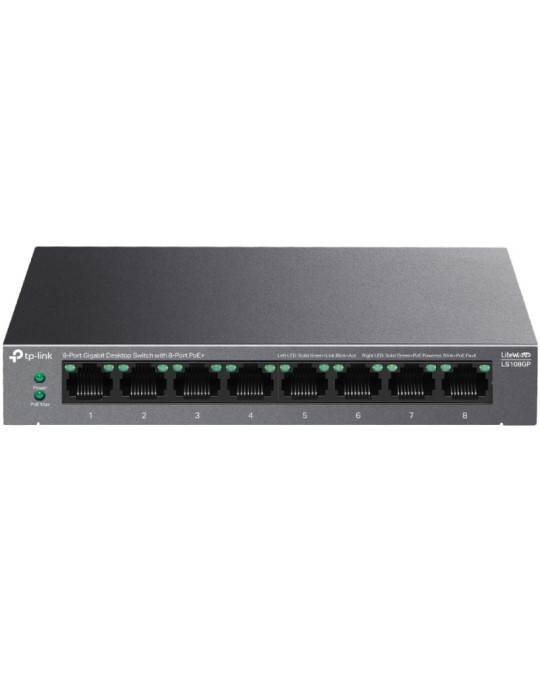 Switch TP-Link LS108GP 8 Puertos/ RJ-45 10/100/1000/ PoE+
