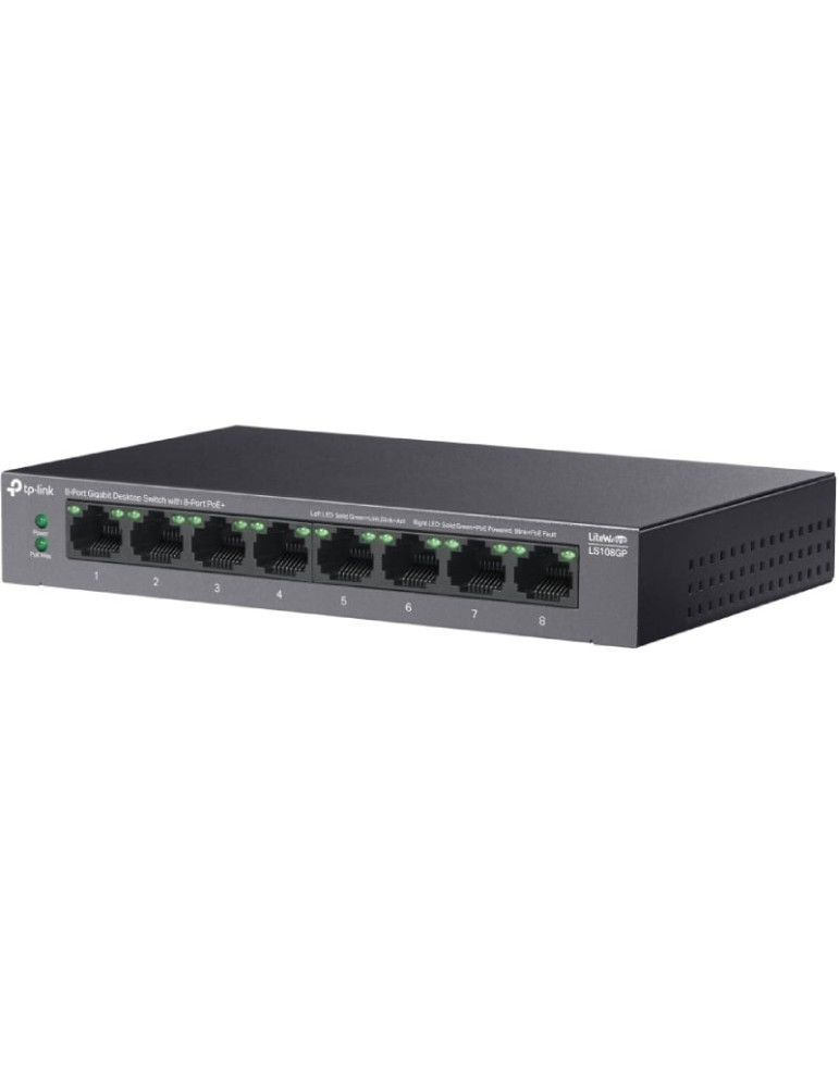 Switch TP-Link LS108GP 8 Puertos/ RJ-45 10/100/1000/ PoE+