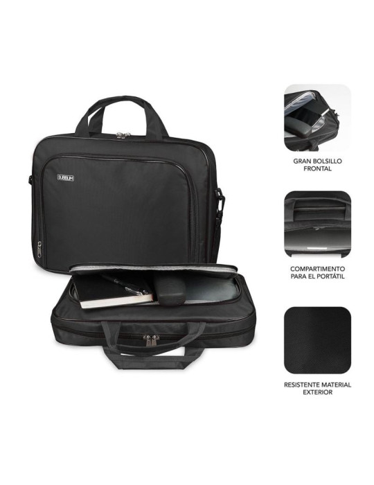 Maletín Subblim Oxford para Portátiles hasta 12.5"/ Negro