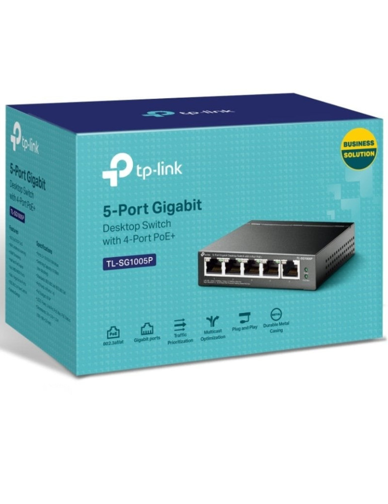 Switch TP-Link TL-SG1005P V2 5 Puertos/ RJ-45 10/100/1000 PoE