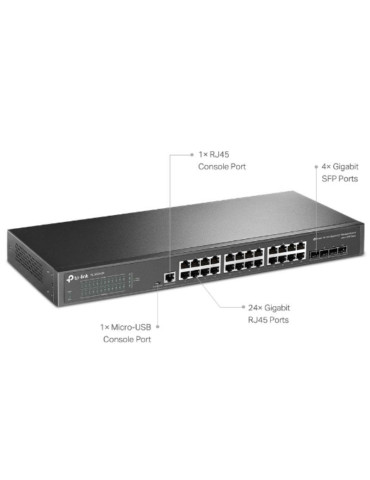 Switch Gestionable TP-Link Omada TL-SG3428 28 Puertos/ RJ-45 10/100/1000/ SFP 2