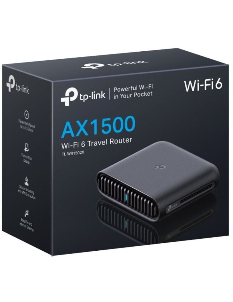 Router de Viaje Inalámbrico 4G Móvil TP-Link TL-WR1502X 1500Mbps/ 2.4GHz 5GHz/ WiFi 802.11ax/ac/n/a/b/g/n