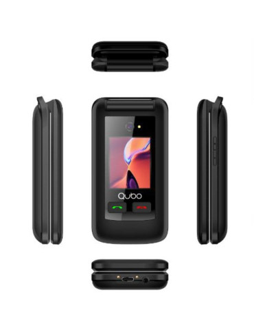 Teléfono Móvil Qubo X-247 4G para Personas Mayores/ Negro 2