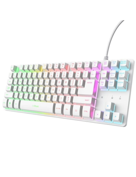 Teclado Gaming Trust Gaming GXT 833 Thado TKL 25896/ Blanco