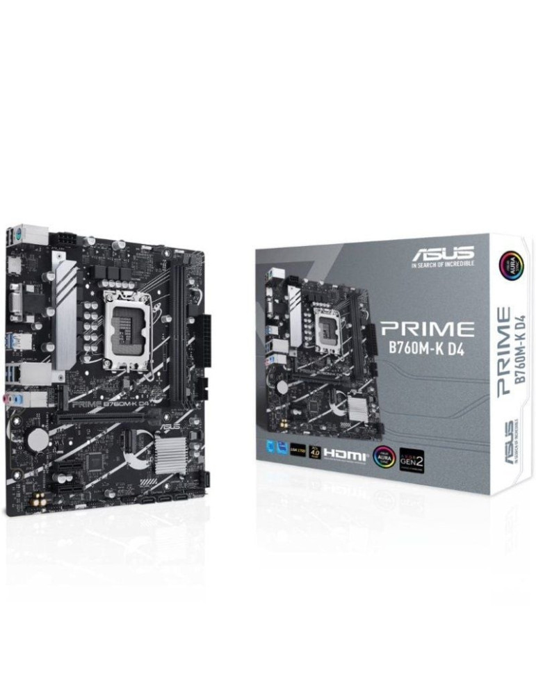 Placa Base Asus Prime B760M-K D4 Socket 1700/ DDR4/ PCIe 4.0/ Micro ATX