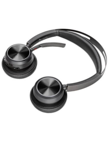 Auriculares Inalámbricos PolyVoyager Focus 2 USB-C-C + Adaptador USB-C/A/ con Micrófono/ Bluetooth/ Negros 2