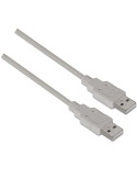 Cable USB 2.0 Aisens A101-0022/ USB Macho - USB Macho/ Hasta 2.5W/ 60Mbps/ 2m/ Beige