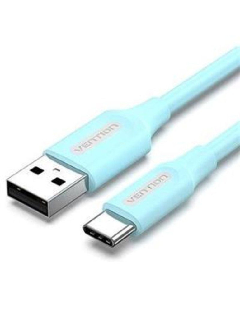 Cable USB 2.0 Tipo-C Vention COKSH/ USB Tipo-C Macho - USB Macho/ Hasta 60W/ 480Mbps/ 2m/ Azul