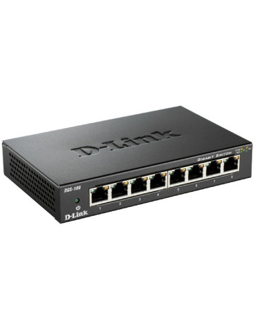Switch D-Link DGS-108 8 Puertos/ RJ-45 10/100/1000 2