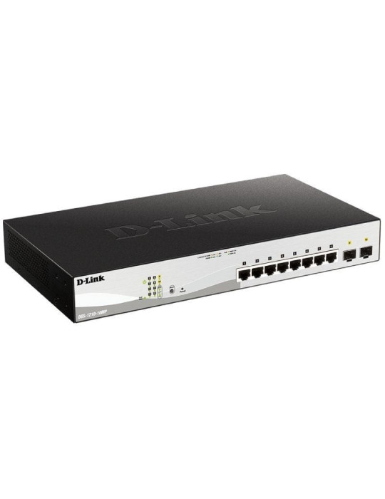 Switch Gestionable D-Link DGS-1210-10MP 10 Puertos/ RJ-45 10/100/1000/ PoE/ SFP