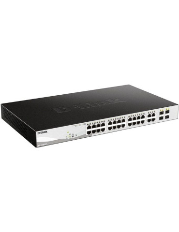 Switch Gestionable D-Link DGS-1210-24P 24 Puertos/ RJ-45 10/100/1000/ PoE/ SFP 2