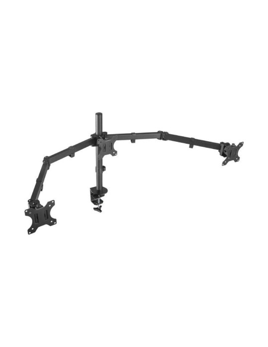 Soporte de Mesa para 3 Monitores Aisens DT27TSR-061/ Giratorio/ Inclinable/ hasta 7kg