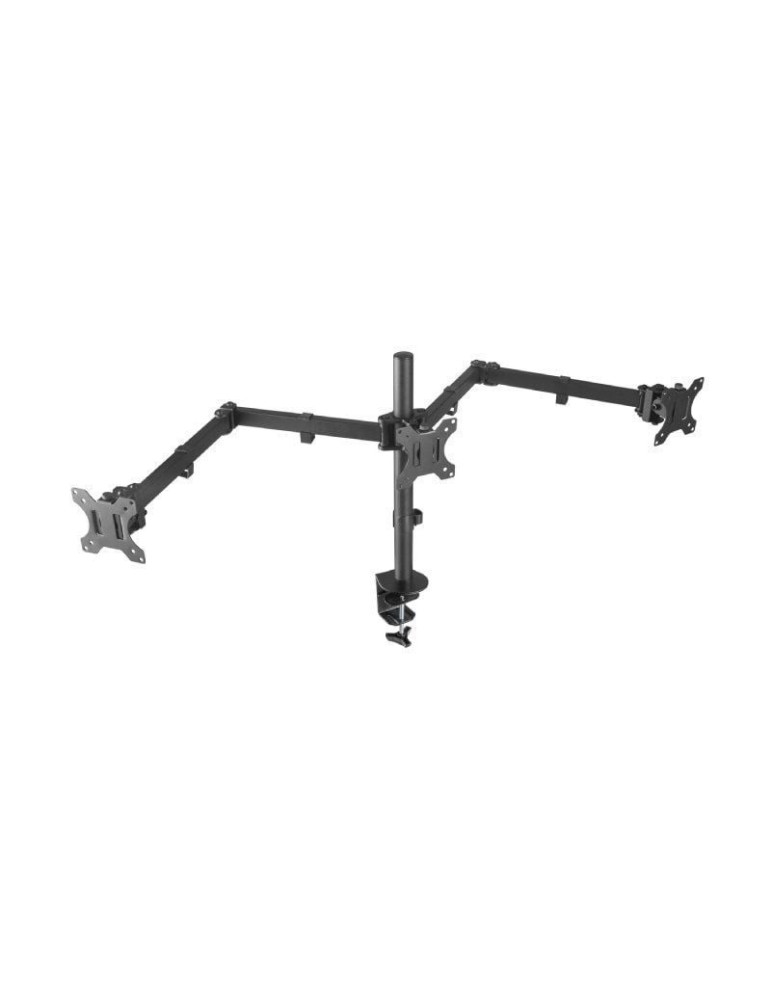 Soporte de Mesa para 3 Monitores Aisens DT27TSR-061/ Giratorio/ Inclinable/ hasta 7kg