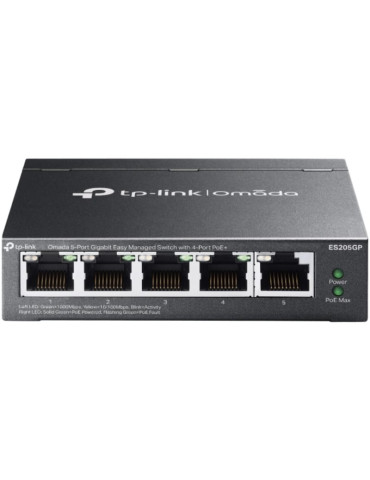 Switch TP-Link Omada ES205GP 5 Puertos/ RJ-45 10/100/1000/ PoE+