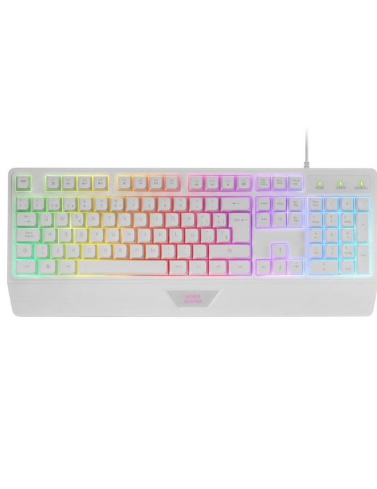 Pack Gaming Mars Gaming MCP124/ Teclado H-MECH  + Ratón Óptico + Alfombrilla/ Blanco