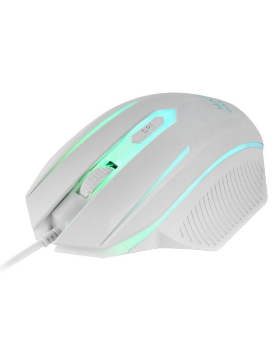 Pack Gaming Mars Gaming MCP124/ Teclado H-MECH  + Ratón Óptico + Alfombrilla/ Blanco