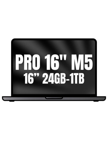 Apple Macbook Pro 16"/ M5 Pro 18-Core CPU/ 24GB/ 1TB SSD/ 20-Core GPU/ Negro Espacial