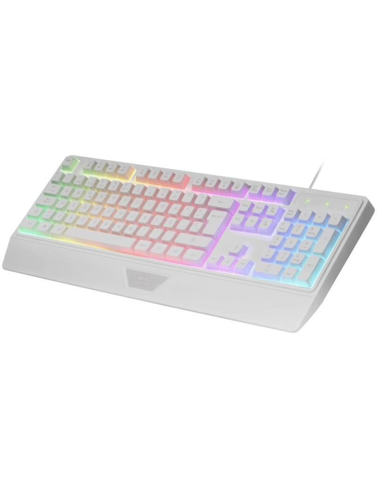 Teclado Gaming SemiMecánico Mars Gaming MK124/ Blanco