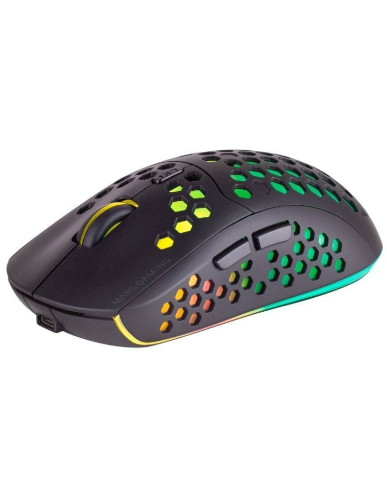 Ratón Gaming Inalámbrico Mars Gaming MMW3/ Batería recargable/ Hasta 3200 DPI