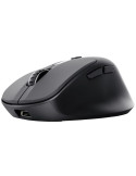 Ratón Ergonómico Inalámbrico Trust Zevo 25991/ Batería recargable/ Hasta 4000 DPI/ Negro
