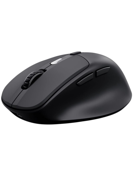 Ratón Ergonómico Inalámbrico Trust Zevo 25991/ Batería recargable/ Hasta 4000 DPI/ Negro
