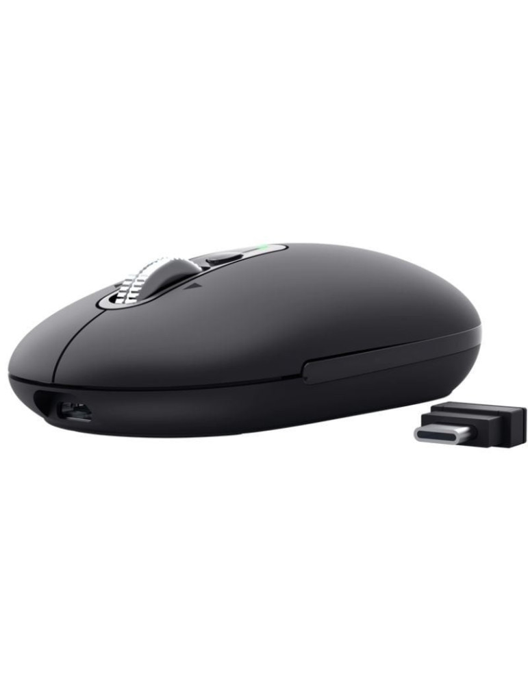 Ratón Inalámbrico Trust Seron 26018/ Batería recargable/ Hasta 3200 DPI/ Negro