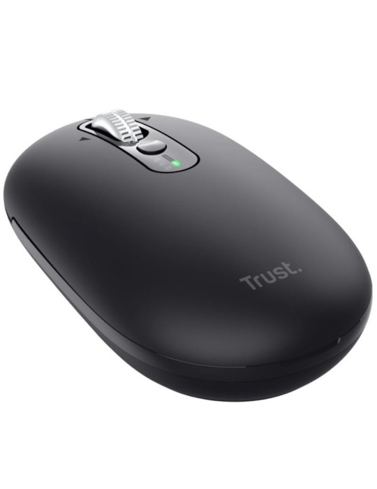 Ratón Inalámbrico Trust Seron 26018/ Batería recargable/ Hasta 3200 DPI/ Negro