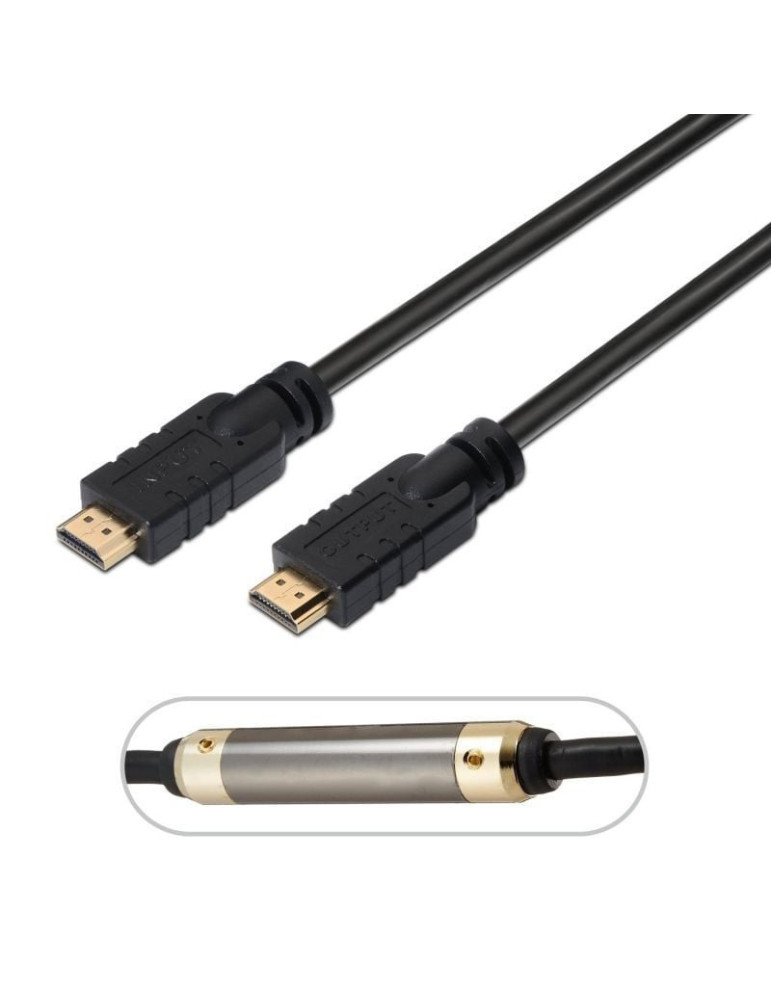 Cable HDMI Aisens 1.4 A119-0103/ HDMI Macho - HDMI Macho/ 15m/ Negro
