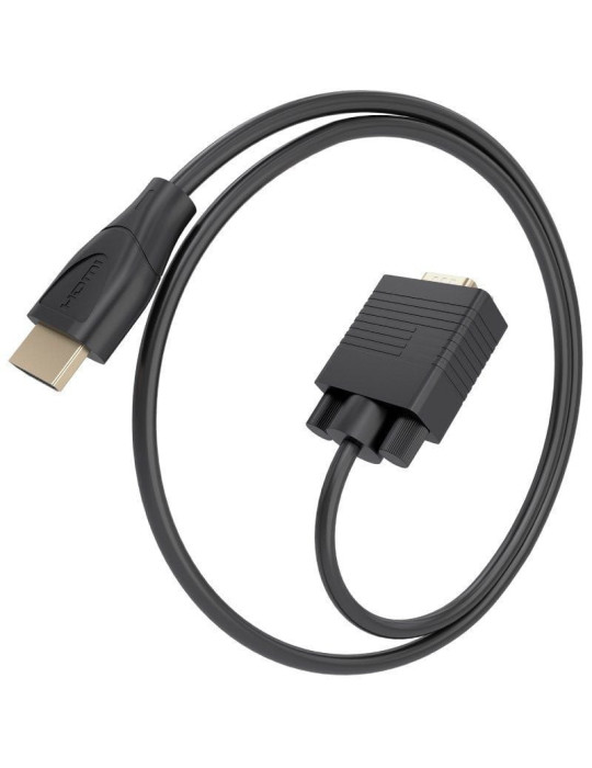 Cable Conversor Aisens A122-1012 SVGA Macho/ HDMI Macho/ 2m/ Negro