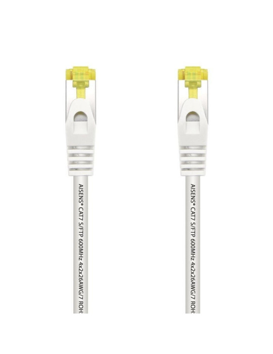 Cable de Red RJ45 SFTP Aisens A146-0489 Cat.7/ 50cm/ Blanco