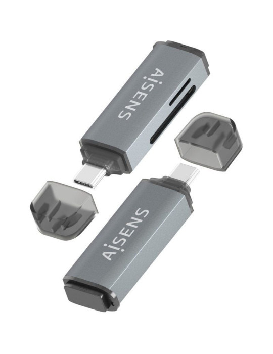 Lector de Tarjetas Externo Aisens ASCR-2C10-GR/ USB 3.1