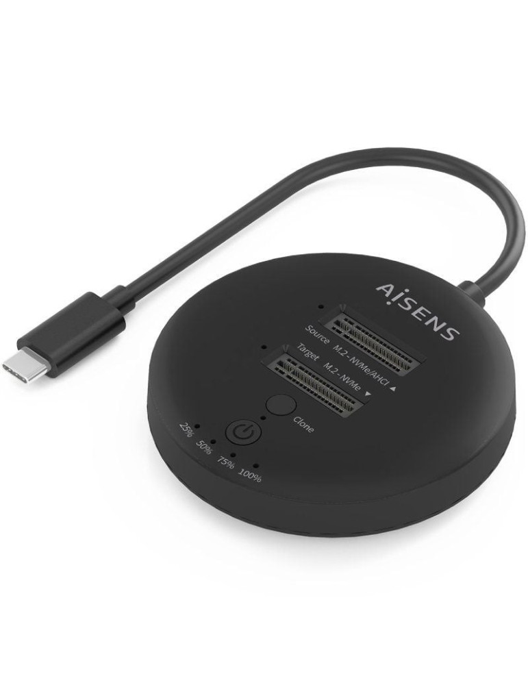 Dock USB 3.2 Gen2 Tipo-C para SSD M.2 NVMe Aisens ASDS-2M2N05-BK/ Gris