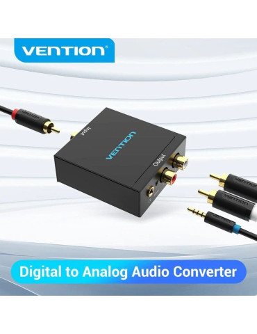 Convertidor de Audio Vention BDFB0-EU/ Entrada Toslink y RCA/ Salida 2x RCA 2