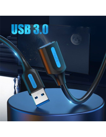Cable Alargador USB 3.0 Vention CBHBH/ USB Macho - USB Hembra/ 5Gbps/ 2m/ Negro 2