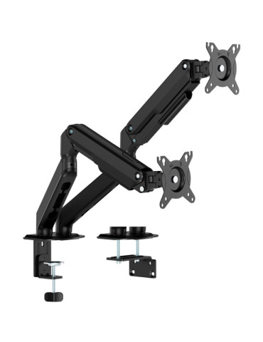 Soporte de Mesa con Contrapeso para 2 Monitores Aisens DT32TSR-451/ Giratorio/ Inclinable/ hasta 9kg