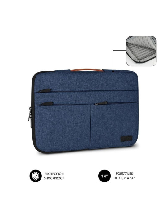 Funda Subblim Air Padding 360 Sleeve para Portátiles hasta 14"/ Azul