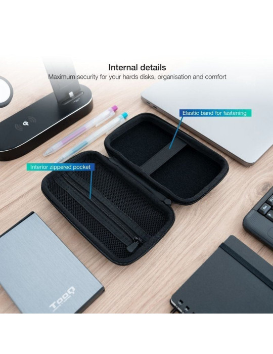 Funda para Disco Externo de 2.5" TooQ TQBC-E2503B/ Negro