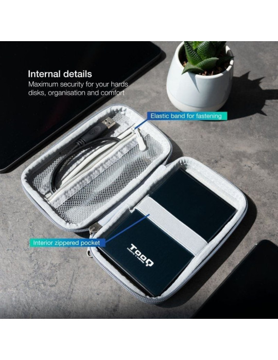 Funda para Disco Externo de 2.5" TooQ TQBC-E2503G/ Gris