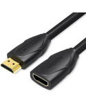 Cable Alargador HDMI Vention VAA-B06-B100/ HDMI Macho - HDMI Hembra/ 1m/ Negro