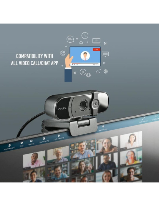 Webcam NGS XpressCam 1080/ 1920 x 1080 Full HD