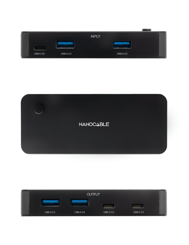 Switch Conmutador USB Nanocable 10.12.0011/ 2x USB/ 2x USB Tipo-C