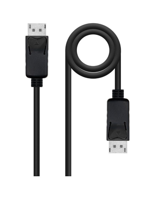 Cable DisplayPort 1.4 8K Nanocable 10.15.2802/ DisplayPort Macho - DisplayPort Macho/ 2m/ Certificado/ Negro