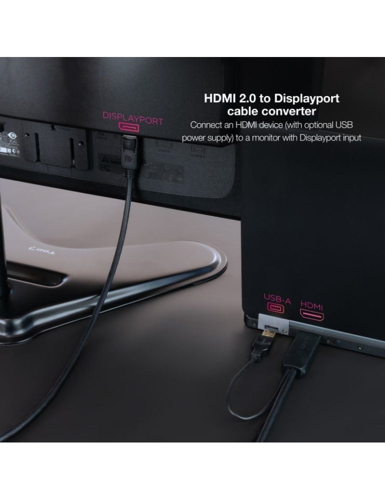 Cable Conversor Nanocable 10.15.4352/ HDMI Macho - DisplayPort Macho/ 1.8m/ Negro