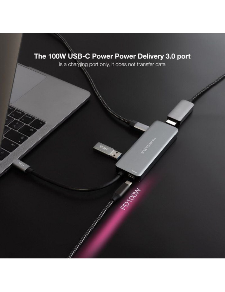 Docking Tipo-C Nanocable 10.16.1006/ 2xUSB/ 1xHDMI 4K/ 2xUSB Tipo-C/ 1xUSB Tipo-C PD/ Gris