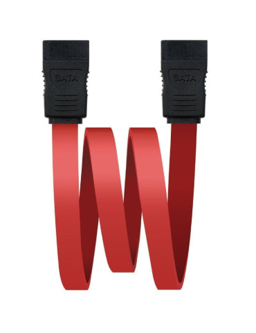 Cable Sata Nanocable 10.18.0101/ SATA Hembra - SATA Hembra/ 50cm/ Rojo